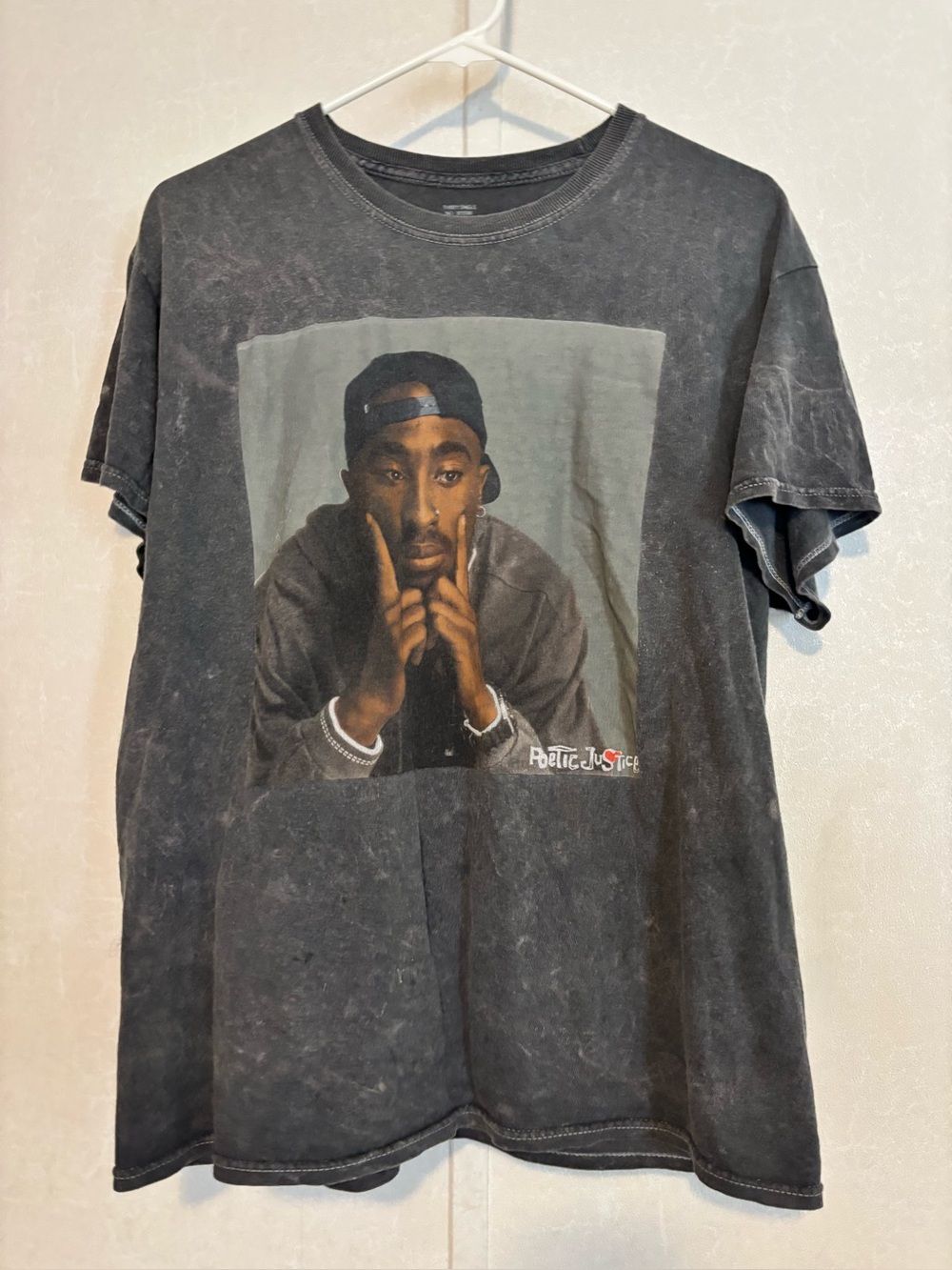 2PAC | Black Graphic Short Sleeve Tee | Size Medium
